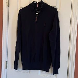 Tommy Hilfiger Navy Blue Zip-Up Sweater Never Worn
